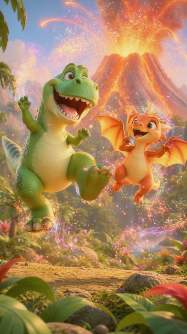 Scene 13 - Rexy & Flame's Volcano Dance! 🦖🔥