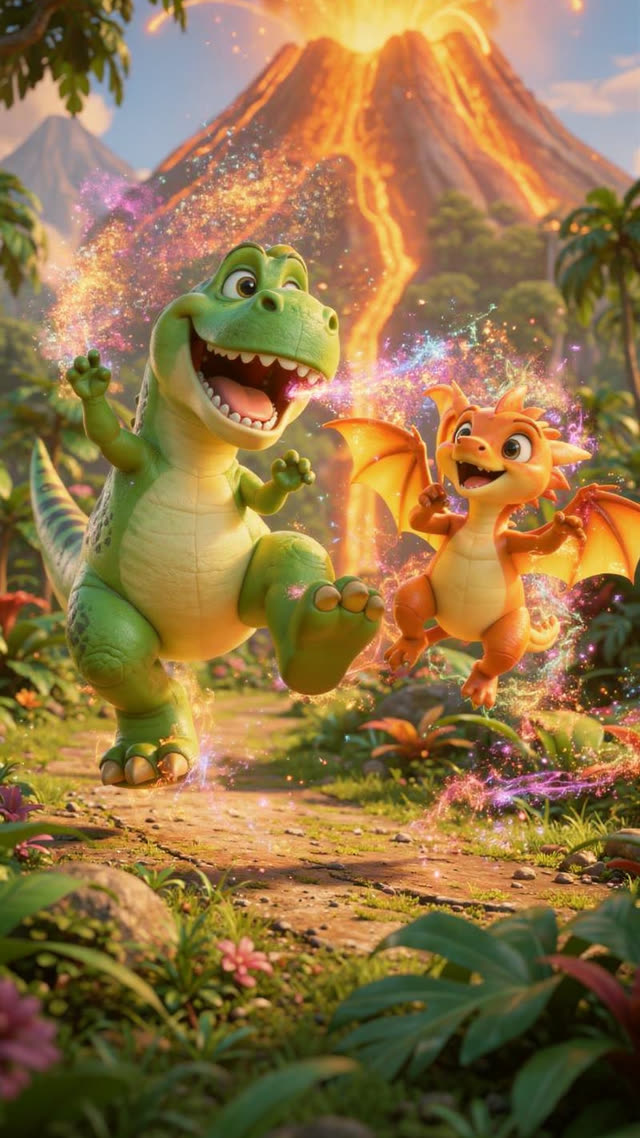Scene 14 - Rexy & Flame's Volcano Dance! 🦖🔥