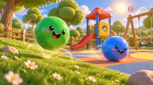 Rolling Rainbow Balls