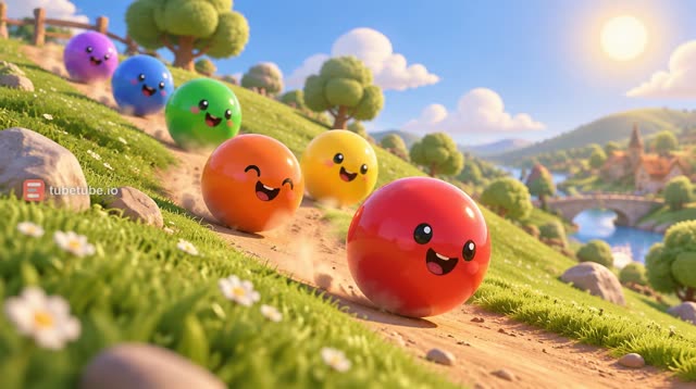 Scene 1 - Rolling Rainbow Balls