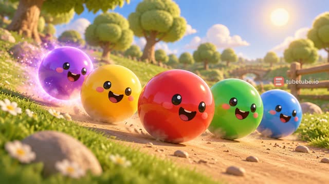 Scene 2 - Rolling Rainbow Balls