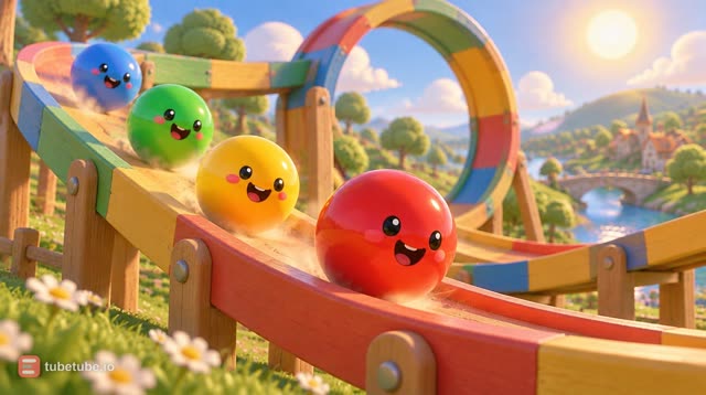 Scene 6 - Rolling Rainbow Balls