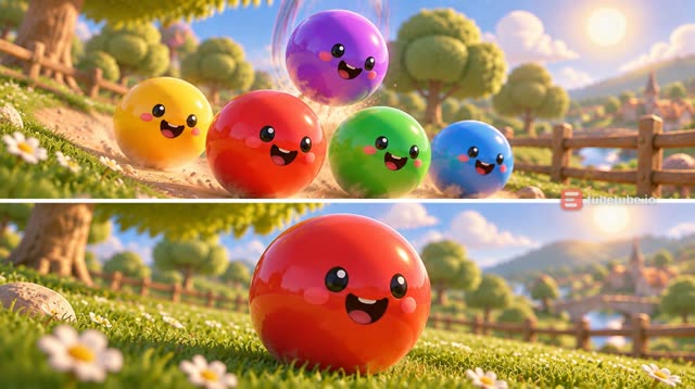 Scene 7 - Rolling Rainbow Balls