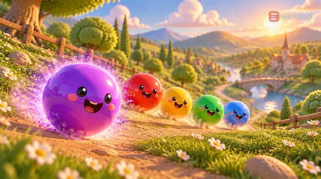 Scene 9 - Rolling Rainbow Balls