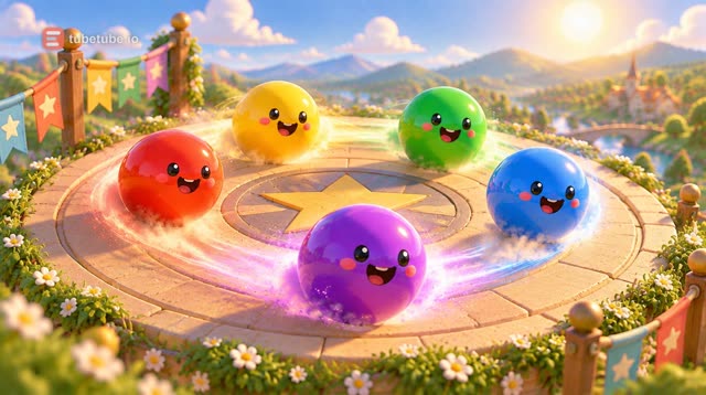 Scene 10 - Rolling Rainbow Balls