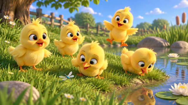 Scene 1 - Les 5 petits poussins – Piou Piou Piou ! 🐥