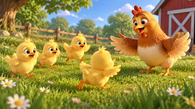 Scene 2 - Les 5 petits poussins – Piou Piou Piou ! 🐥