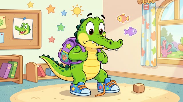 Scene 2 - Lucky ties his shoes