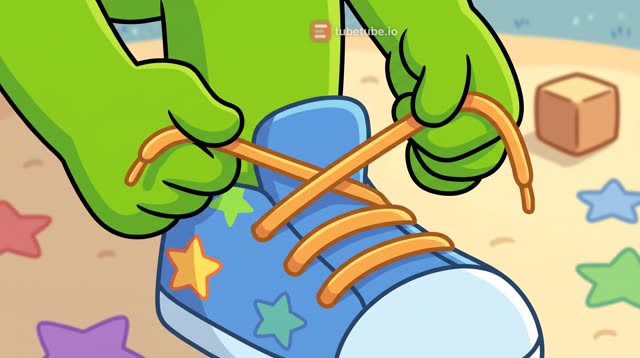 Scene 4 - Lucky ties his shoes