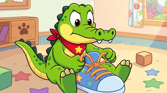 Scene 7 - Lucky ties his shoes
