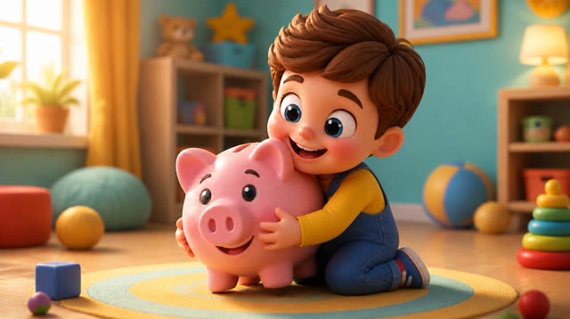 Scene 3 - Save, Spend & Share | The Magic Piggy Bank Song for Kids