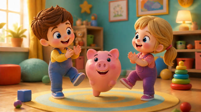 Scene 16 - Save, Spend & Share | The Magic Piggy Bank Song for Kids