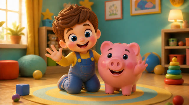 Scene 18 - Save, Spend & Share | The Magic Piggy Bank Song for Kids