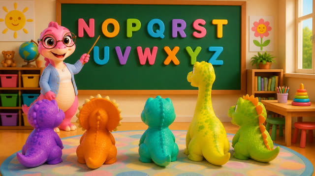 Scene 2 - Five Little Dinos Learn the ABCs | N to Z