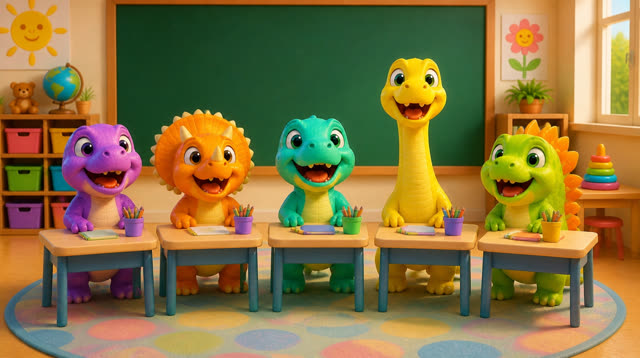Scene 3 - Five Little Dinos Learn the ABCs | N to Z
