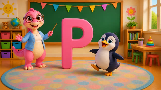 Scene 12 - Five Little Dinos Learn the ABCs | N to Z