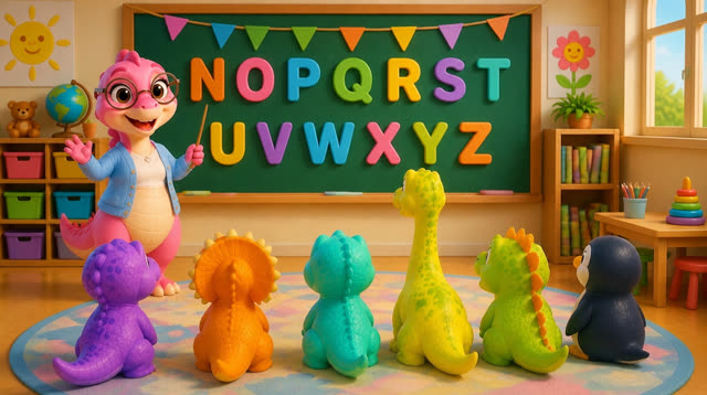 Scene 15 - Five Little Dinos Learn the ABCs | N to Z