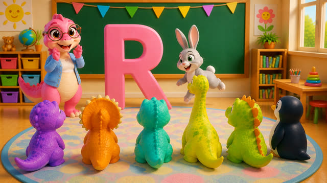 Scene 19 - Five Little Dinos Learn the ABCs | N to Z