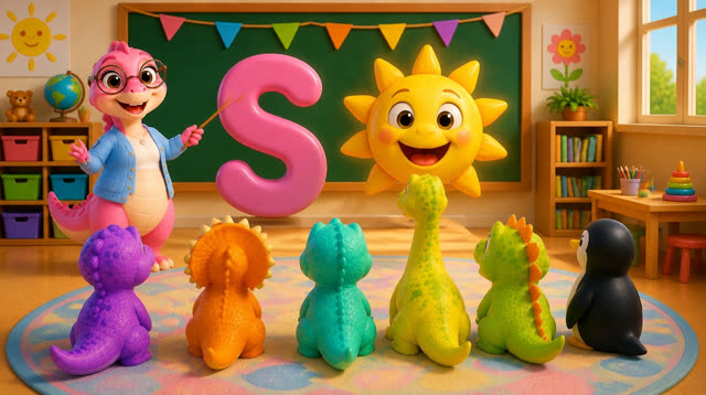 Scene 20 - Five Little Dinos Learn the ABCs | N to Z
