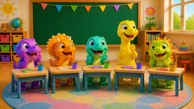 Scene 23 - Five Little Dinos Learn the ABCs | N to Z