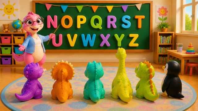 Scene 26 - Five Little Dinos Learn the ABCs | N to Z