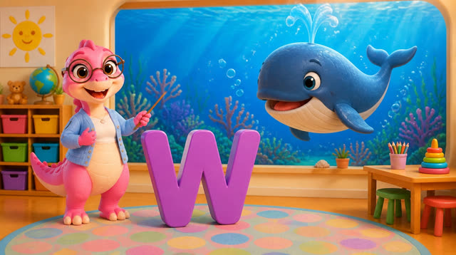 Scene 30 - Five Little Dinos Learn the ABCs | N to Z