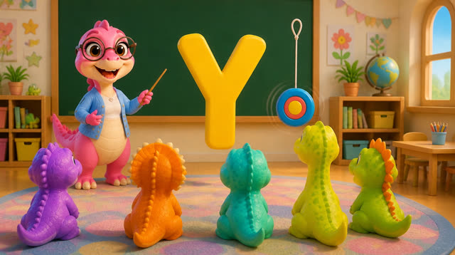Scene 34 - Five Little Dinos Learn the ABCs | N to Z