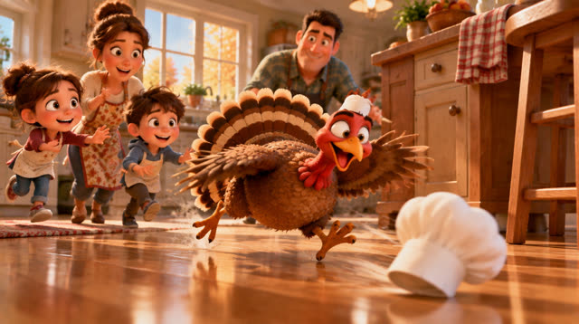 Scene 4 - The turkey who wanted to be a chef