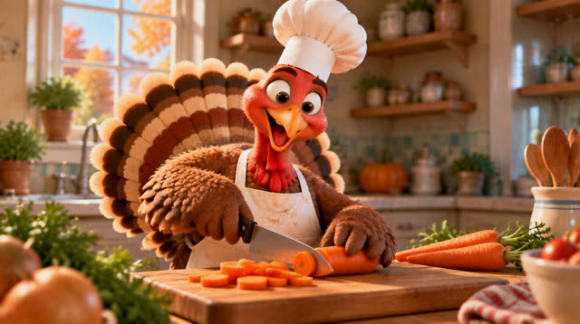 Scene 6 - The turkey who wanted to be a chef