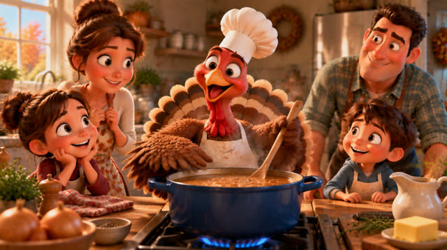 Scene 8 - The turkey who wanted to be a chef