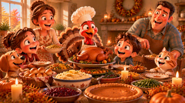 Scene 23 - The turkey who wanted to be a chef