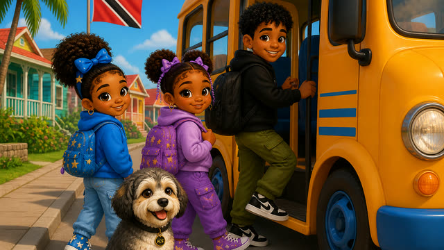 Scene 1 - The Wheels on the Bus | Round and Round on the Soca Bus