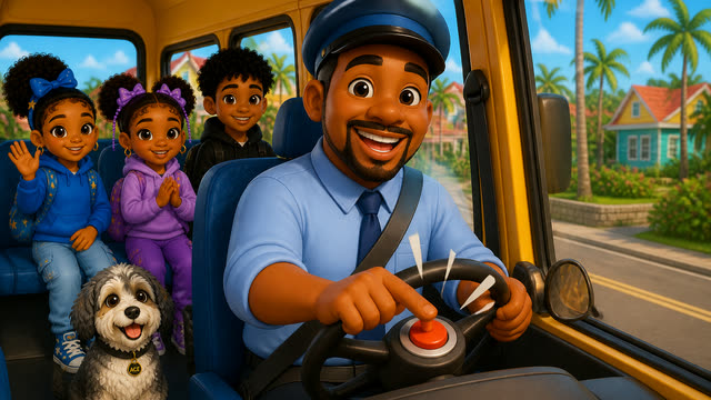 Scene 5 - The Wheels on the Bus | Round and Round on the Soca Bus