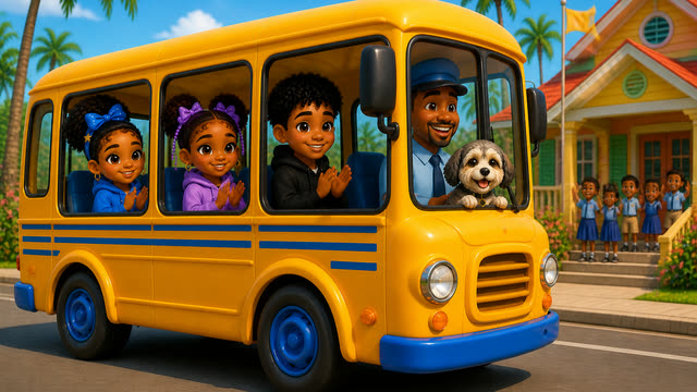 Scene 8 - The Wheels on the Bus | Round and Round on the Soca Bus