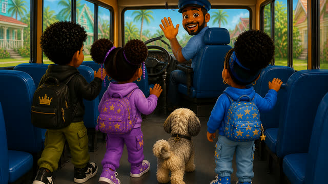 Scene 15 - The Wheels on the Bus | Round and Round on the Soca Bus