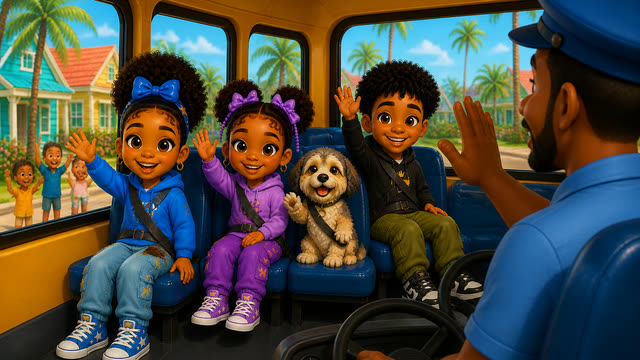 Scene 16 - The Wheels on the Bus | Round and Round on the Soca Bus
