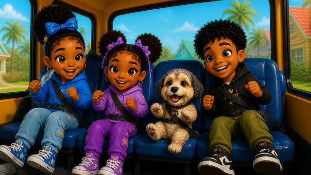 Scene 20 - The Wheels on the Bus | Round and Round on the Soca Bus