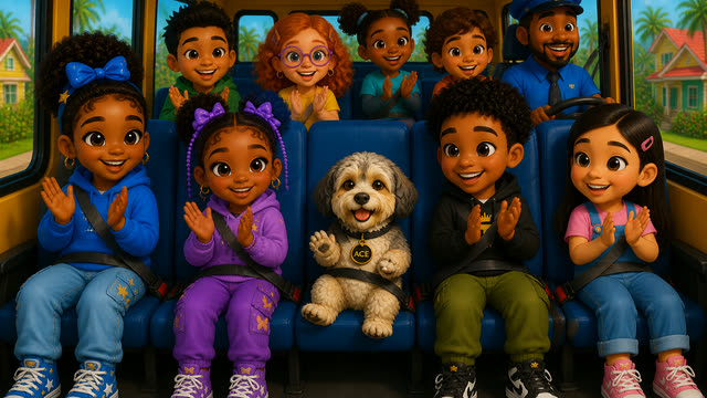 Scene 23 - The Wheels on the Bus | Round and Round on the Soca Bus