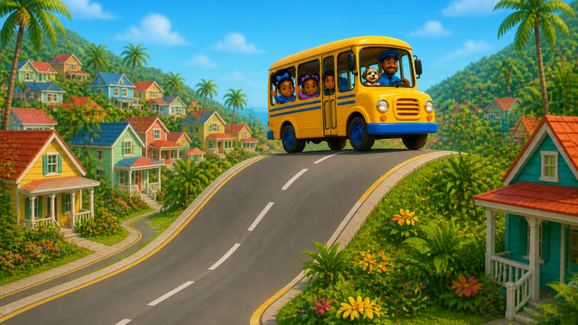 Scene 24 - The Wheels on the Bus | Round and Round on the Soca Bus