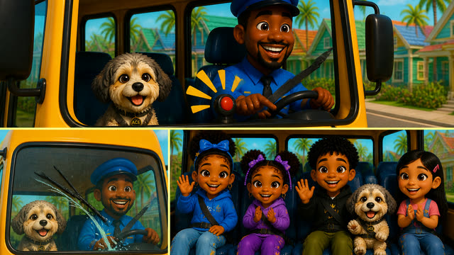 Scene 25 - The Wheels on the Bus | Round and Round on the Soca Bus