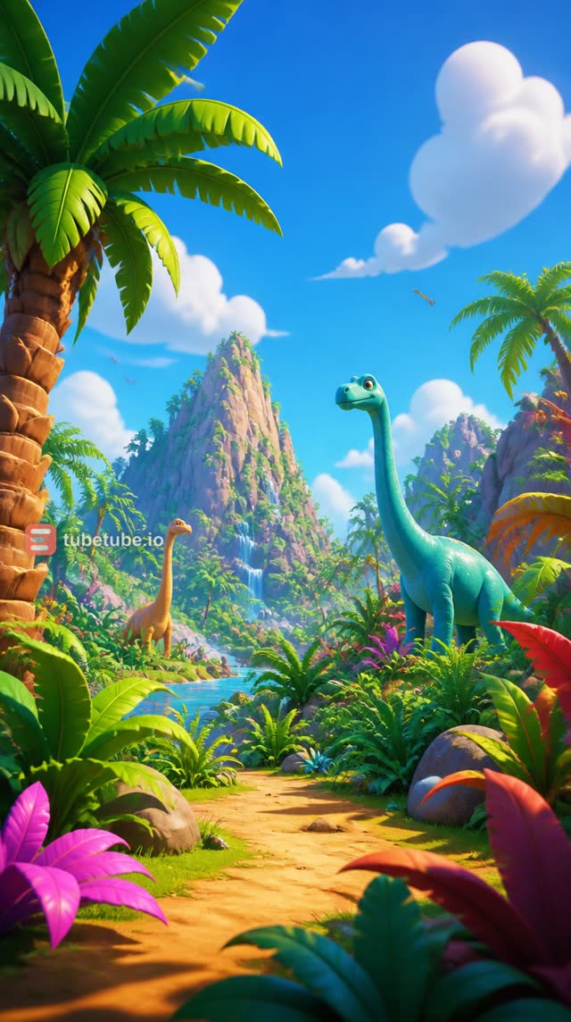Scene 1 - Rainbow Dino Dance