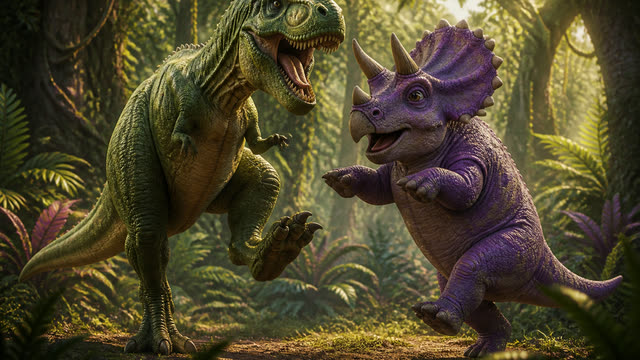 Scene 3 - Dino Stomp and Roar