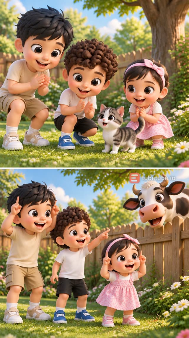 Scene 2 - What Sound Is That?” — The Puchu Family 🐮🐱🐥