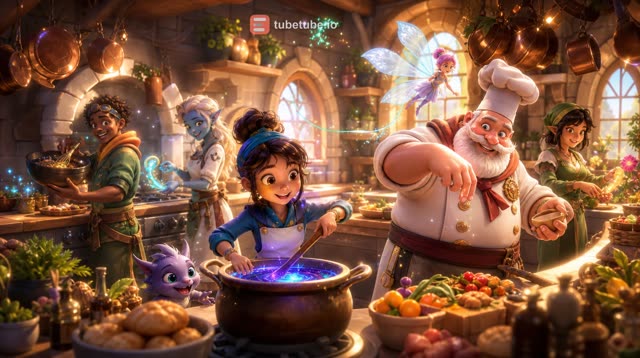 Scene 1 - Baking a Magical Cartoon Cake