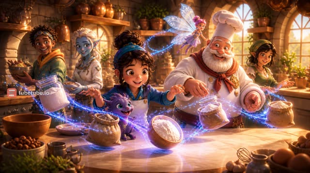 Scene 2 - Baking a Magical Cartoon Cake