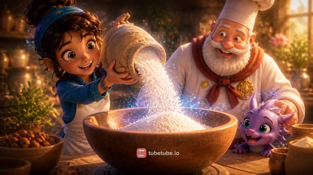 Scene 3 - Baking a Magical Cartoon Cake