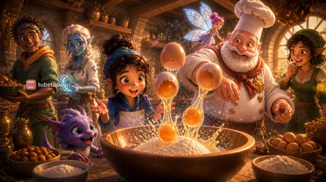 Scene 5 - Baking a Magical Cartoon Cake