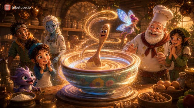 Scene 6 - Baking a Magical Cartoon Cake
