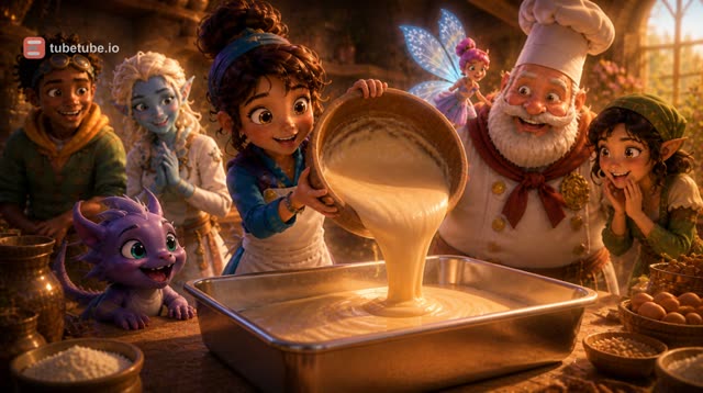 Scene 8 - Baking a Magical Cartoon Cake