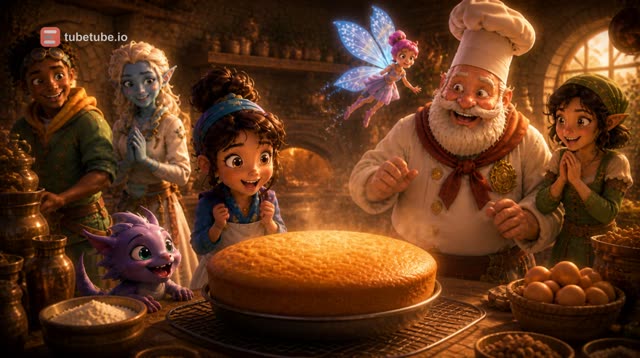 Scene 10 - Baking a Magical Cartoon Cake